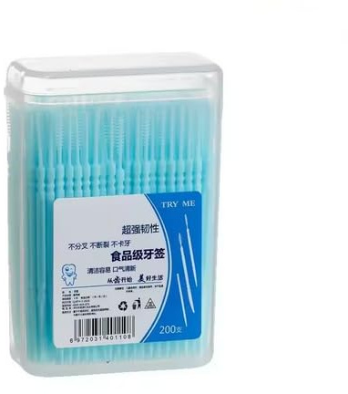 Brosses Interdentaires Ultra-fines, 100 Pièces, Pointe Plate, Nettoyage Dentaire Portable, Bleu