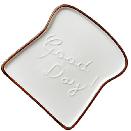 SOLUSTRE Assiette De Petit-déjeuner en Céramique Colorée Aléatoire, Plat Sushi Original, Vaisselle Ménagère Polyvalente pour Maison Et Repas Quotidiens, Assiette Toast Décorative