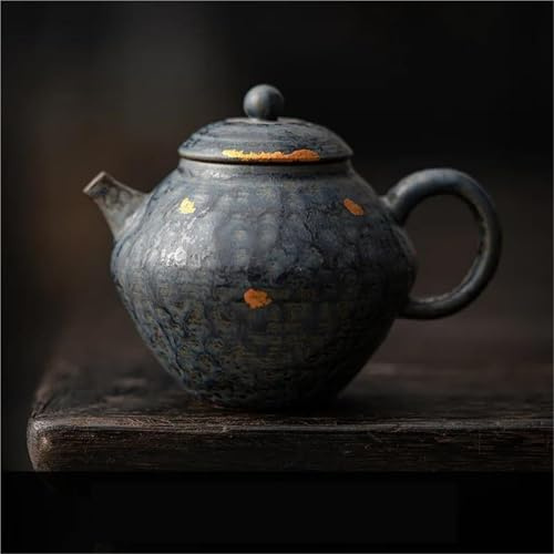 Service Bouilloire Domestique Pour Préparation Thé Avec Filtre, Fournitures Café, Ornements, Théière Émaillée Bronze 160ml, Pot D'art En Boue Ancienne Roche Services A Thé Portables(Type-B)