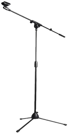 Pie De Micrófono Trípode for micrófono de suelo, brazo oscilante, soporte retráctil Metal for, puesta en escena, for vivo, trípode for escritorio