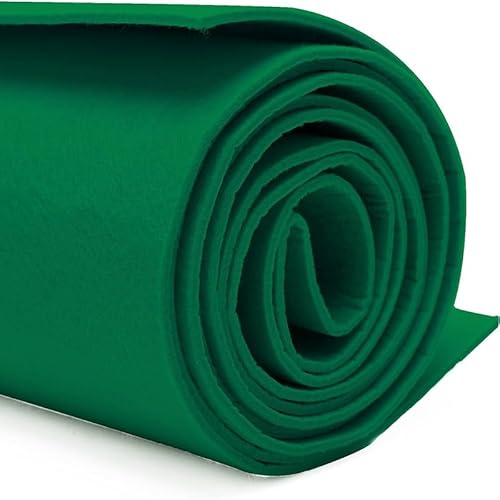 Filzrolle Filzstoff - 40cm x 250cm x 3mm Bastelfilz,Filzstoff Meterware,Dunkelgrün Filzmatte,Filz Meterware,Filzmatten zum Zuschneiden für DIY Handwerken Dekoration Filzunterlage,Untersetzer