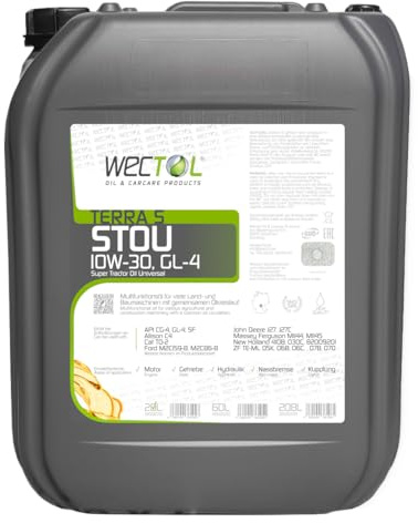 WECTOL Terra S 10W-30 20L / API SF/CG-4/GL-4, Cat TO-2, John Deere J27 / J20C