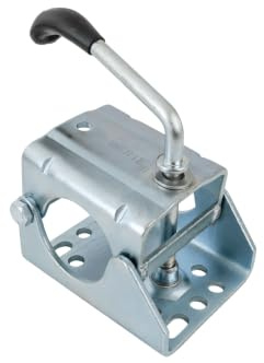 UNITRAILER Knott KLE60 Stützradklemme 60 mm für Stützrad und Halterung, verzinkter Stahl mit Klemmhebel, für Autotransportanhänger und Pritschenanhänger