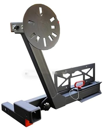 SLAHAJ Soporto para llanta Soporte Universal para llanta de Repuesto, portaequipajes, Barra de Remolque, Boca Cuadrada, instalación Plegable y Extensible Soporto de Ruedas