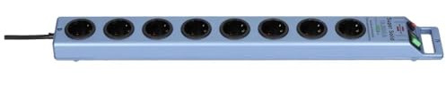 Brennenstuhl 1153340338 Überspannungsschutz-Steckdosenleiste 8fach Blau (metallic) Schutzkontakt 1 St.