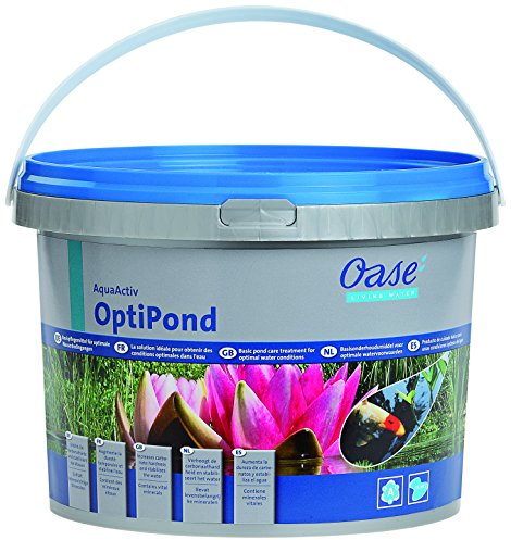 OASE 50558 AquaActiv OptiPond 5l - Teichstabilisierer, Wasserstabilisator, Wasseraufbereiter für Gartenteich Fischteich Koiteich Schwimmteich, ganzjährig einsetzbar