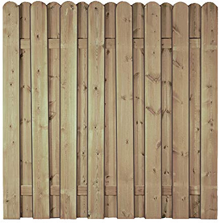 Robuste Sichtschutz Zaunelemente in den Maßen 180 x 180 cm mit starken Lamellen aus Kiefer/Fichte Holz, druckimprägniert Frankfurt