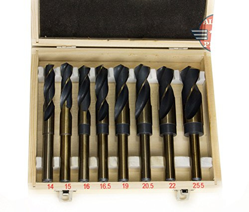 HSS Spiralbohrer Satz Metall Bohrer Set Bohrersatz Kobalt 14-25,5mm(HSS-MET-8FT)