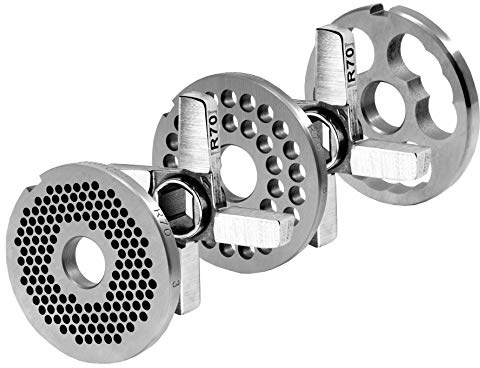 Wolfcut R70 Lochscheibensatz 3mm + 8mm Bohrung + 2 Kreuzmesser + 1 Vorschneider Werkzeugstahl
