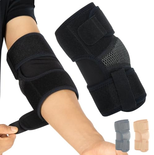 Vive Elbow Brace - Tennis Compression Sleeve - Wrap for Golfers, Bursitis, Left or Right Arm - Tendonitis Support Strap for Golf, Men and Women - Epicondylitis and Sports Recovery