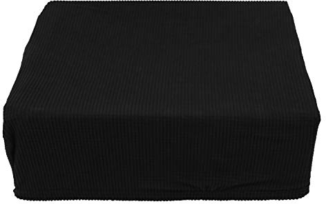 Milisten 1 x Stretch-Klavierhocker-Bezug, einfacher Stil, Klaviersitzbezug, elastischer Staubschutz für Bank, schwarz