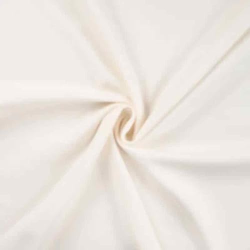 Modal Scuba Sweatshirtstoff Off White als Meterware, 50 cm