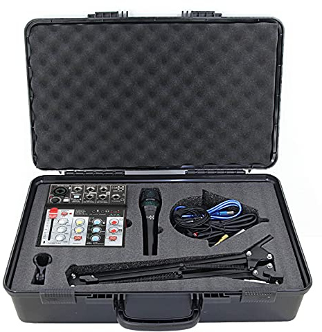 E-Lektron streaming Audio-Mixer Mischpult inkl. USB Audio-Interface Soundkarte (AIM42-S)