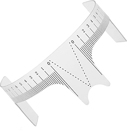 Eyebrow Balance Caliper Shaping Eyebrow Règle de microblading pour sourcils Pochoirs autocollants avec kit de forme pour maquillage (règle de pont nasal A)