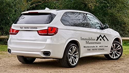 Aufkleber mit eigenem Bild selbst gestalten als Sticker für Auto und Motorrad mit Wunschmotiv - mit Vorschau - verschiedene Größen personalisiert