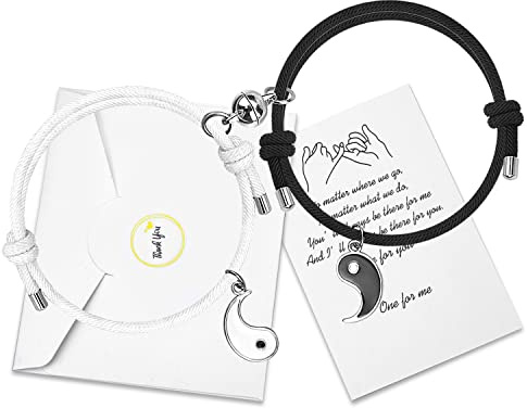 free-space Bester Freund Magnetarmbänder für 2 passende Yin Yang Beziehung Attraktion für Freundschaft Freund Freundin (Yin yang)