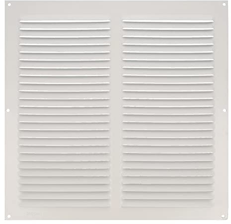 Amig - Grille de Ventilation carrée en Aluminium avec moustiquaire | Grilles d'aération pour Sortie d'air | Idéal pour Plafond de Cuisine et Salle de Bain | Dimensions : 300 x 300 mm | Couleur: Blanc
