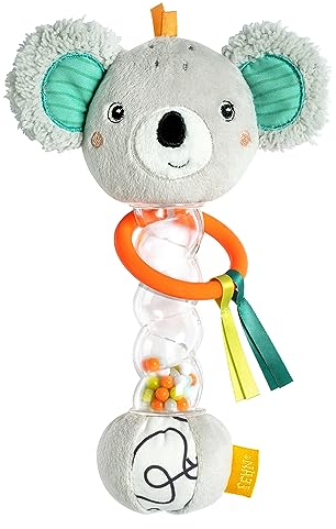 Fehn Regenmacher Baby Spielzeug Koala - Rassel und Entdeckungsspaß - Motorik-Spielzeug zum Rasseln, Greifen und Lachen - Baby Motorikspielzeug - Regenrassel für Babys und Kleinkinder ab 3+ Monaten