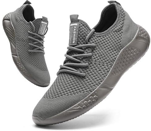 Basket Jogging Sneakers Hommes Chaussure de Course Trainer Tennis Sport Homme Gym Fitness Ourdoor Running Gris 50