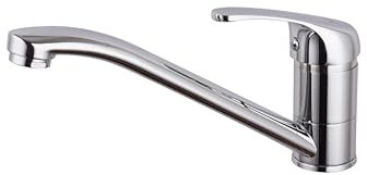 INGUZ Linea Eyra | Grifo Monomando para Fregadero de Cocina con Aireador y Cartucho Cerámico - Diseño Moderno y Funcional en Cromo