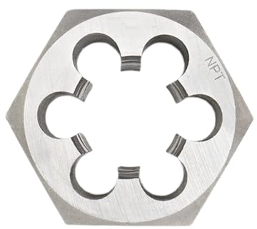 1,27 cm (1/2 Zoll) 14 NPT Runde Schneideisen Maschinengewinde Rechtshänder Gewindeschneider Kohlenstoffstahl Manuelles Rohrgewinde-Kit Schraubengewinde Schneideisen Sechskant-Rohrschablone