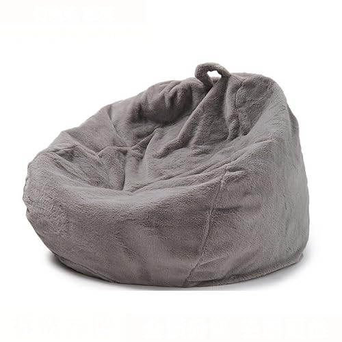 UGEFKMQ Sitzsack Indoor Outdoorextrem Bequemes, Riesiges Sitzsack-Gaming-Bodenkissen Aus Samt | Sessel Sessel Sofa (Ohne Füllung),Grau,90Cm*110Cm
