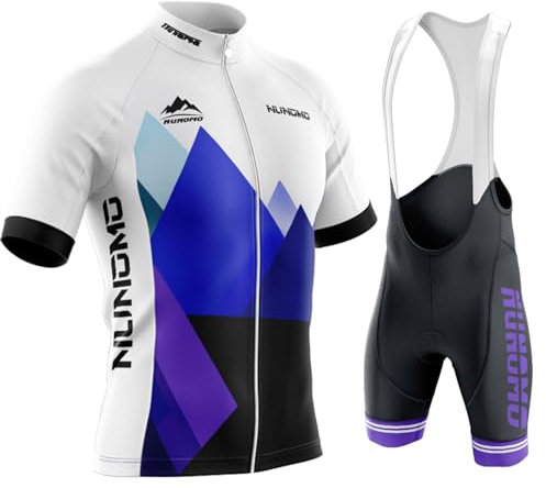 Herren Fahrradanzug Kurzarm Fahrradbekleidung Set 19D Gel Kissen Radfahren Shorts Hosenträger Atmungsaktiv und schnell trocknend Atmungsaktives Schnell Trocknendes Radtrikot (Type-3,4XL)