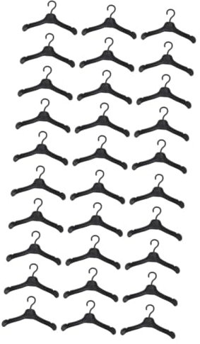 OATIPHO 100 STK Puppenaufhänger 18 Puppenbügel Mini Puppenhaus Kleiderbügel Spielzeuge Kleiderbügel Für Mädchen Kleiderbügel Für Puppen Kleine Puppenkleiderbügel Plastik Black
