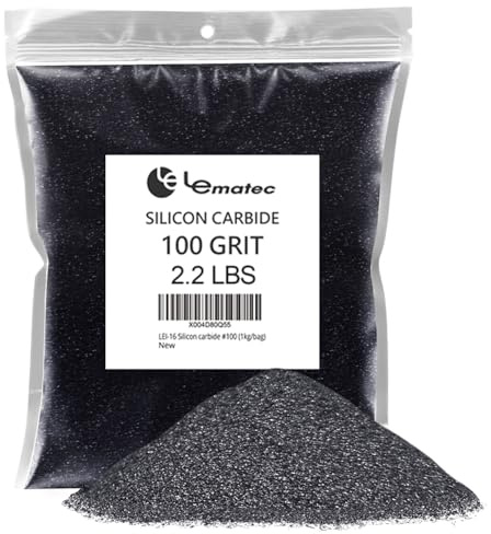 Grain de Carbure de Silicium 100 – Abrasif pour Polissage, Aérogommage, Tonneaux et Sablage – Finition Précise – Réutilisable – Élimine Rouille, Peinture, Revêtements