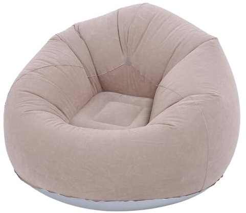 Asixxsix Aufblasbarer Loungesessel, Beflocktes Luftliegesofa, Tragbares Aufblasbares Sofa, Aufblasbares Couch-Luftsofa, Lazy Lounger-Stuhl für Wohnzimmer, Schlafzimmer, Balkon, Lesezimmer