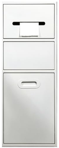 ZXHKZDX Rectangle Recessed Shower Shelves Niche, Water Proof Bathroom Toilet Paper Holders, Storage Cabinets With Door For Kitchen Bath Fixtures(White,23X67X14cm-9X26.4X5.5in)