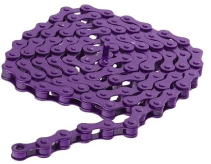 MAYANGYANG Fahrradkette Buntes Einzelfahrrad mit Fester Kette, 96 Glieder, 1/2 x 1/8, Lila Fahrrad Kette