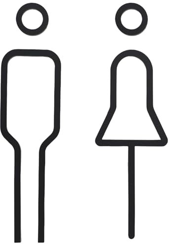 Cartello Toilette, Toilet Sign WC Donne Uomini, Design Moderno e Minimalista, Ideale per Ristoranti, Hotel, Uffici, Bar e Casa,Insegna Toilette Autoadesiva, Facile da Installare