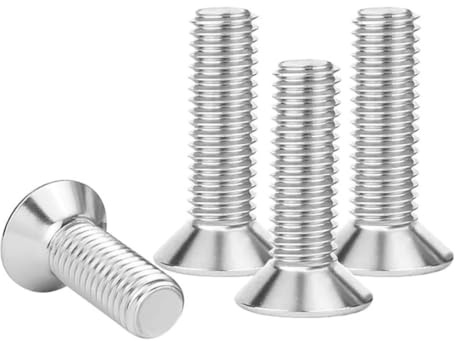20 Stück M6x25 Silber Senkkopfschrauben, aus Edelstahl, Sechskant, metrisches Gewinde, langlebige Senkschrauben für Möbel, Maschinenbau und Heimwerker, hochwertige M6 Schrauben mit Innensechskant