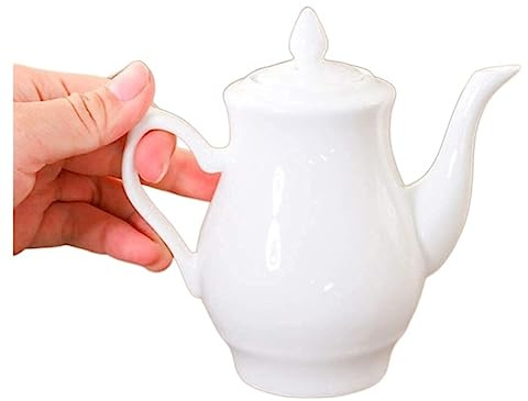 DHAEY Cuisine Distributeur d'huile et de vinaigre, Bouteille d'huile en céramique vinaigre/Sauce de soja Blanc, Condiment Liquide étanche de Bouteille Vintage Distributeur