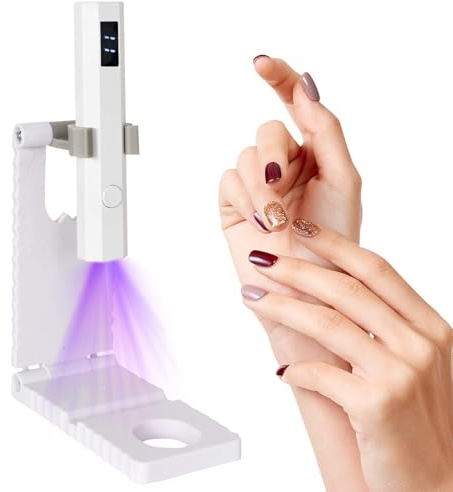 Lampada Gel Unghie, Lampada Portatile Led Ricaricabile Per Unghie, Mini Torcia Lampada Uv Led Per Unghie Usb, Con Supporto, 20s/60s Temporizzazione Display Digitale