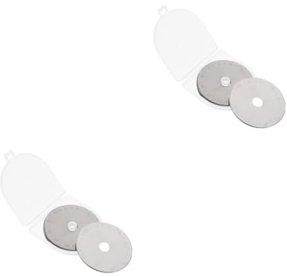 OSALADI 2 Set Coltello Rotante Per Stoffa Taglierina Rotativa Tessuto Cutter Lame Sostitutive Sostituzione Lame Per Il Taglio Della Pelle Lame Rotative Per Tessuti -7 Argento 10 Pezzi*2