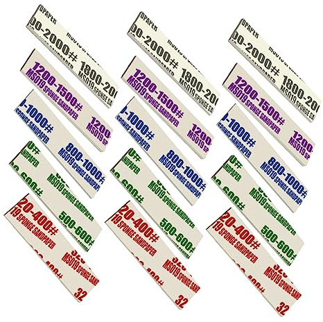 Alipis 3 Set Spugne Abrasive Per Modellismo Vetrata Multifunzione Per Giochi E Tipi Grana Per Levigatura Precisa Piccoli Dettagli 50 Pezzi * 3
