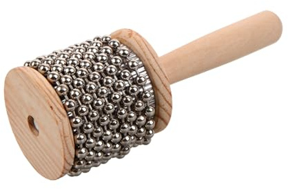 Parliky Cabasa Leggero in Legno e Acciaio Inossidabile, Strumento Musicale Percussione Unico per Bambini e Principianti in Feste e Attività Musicali