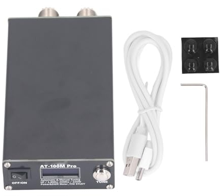 Walfront Bei 100m Pro Antenna Tuner Power Standing Wavemeter SWR Meter 1,8 30 MHz 125W Handbuch Auto -Tuning mit 3300 MAh für Jede Funkantenne