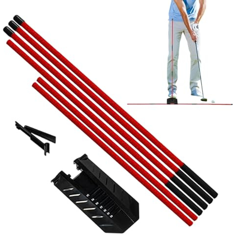 Imtrub Bastone da Golf | Sportivi Portatili con Angolo Regolabile a 7 Livelli | per l'oscillazione del Golf | per Pratica Campo Guida Indoor casa Cortile Sport Club ricreativo