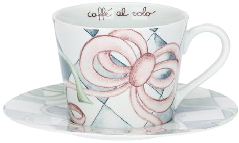 THUN - Tazza colazione con piattino in porcellana Incanto di Pasqua - Porcellana,tazza/Tasse/cup 8,5x11 cm; piattino/Teller/saucer ⌀ 19 cm