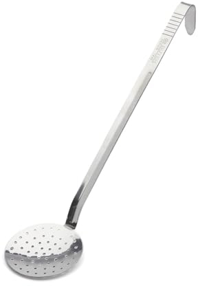 DE BUYER - 3150.10 Schaumlöffel, Edelstahl, extra stark, Durchmesser 10 cm, silberfarben, Silber