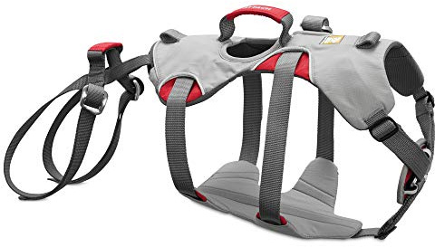 Ruffwear Kletter-Hundegeschirr, Große bis sehr große Hunderassen, Größenverstellbar, Größe: L/XL, Grau, Doubleback Geschirr, 30301-045LL1
