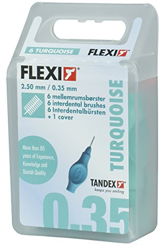 Tandex Flexi interdentalborstar turkos X-mikro, 6 stycken