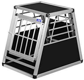 ALPUNA Transportbox N18 – Aluminium Hundebox 72×50×62 cm – Auto Hundebox mit Notausstieg, sicherer Hundetransport im Kofferraum