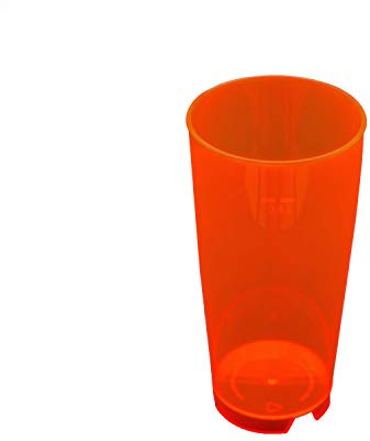 50 Stück 0,4L Mehrwegbecher PC leucht rot transparent
