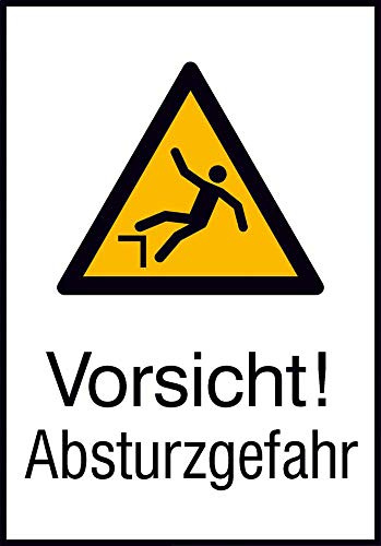 Format 4044589367990 Warnschild, Aluminium, gepr Absturzgefahr, 262 x 371
