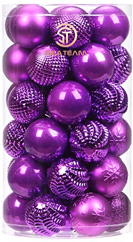 Sea Team 60mm/2.36 Feine dekorative Kleinigkeit mit Gemälde & funkelndem Weihnachtsbaumschmuck als Thema, Christbaumkugel-Set—41 Stück