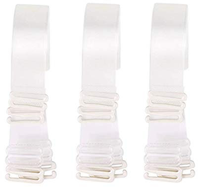 3 Pairs Invisible Soft Clear Non-Slip Adjustable Transparent Replacement Shoulder Bra Strap (1.5cm)